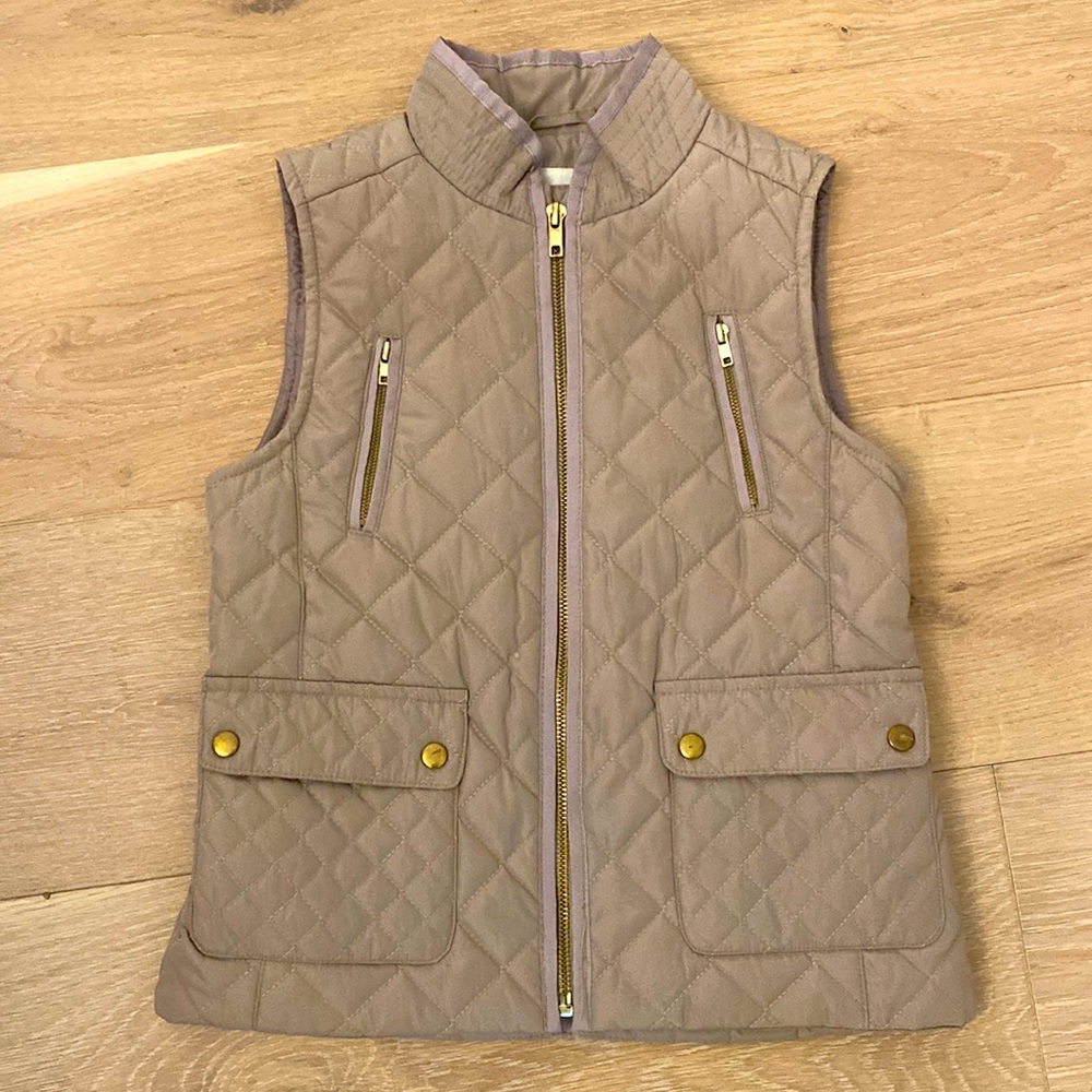 Girls tan quilted vest